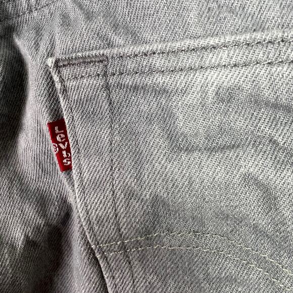 Levi's Men's 501 Gray Acid Wash Button Fly Denim Jeans Size 36x32 (measures 29) - Picture 5 of 9